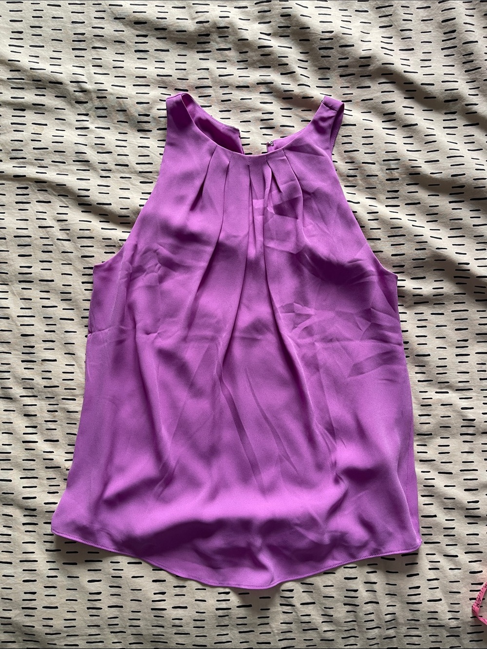 RW&CO. Purple Sleeveless Pleated Front Camisole